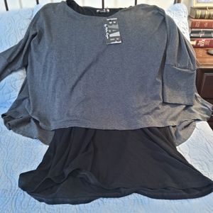 BAR tiered top black and gray XL